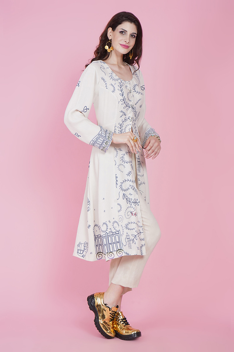 LDN Big Ben Panel Jacket - Cream