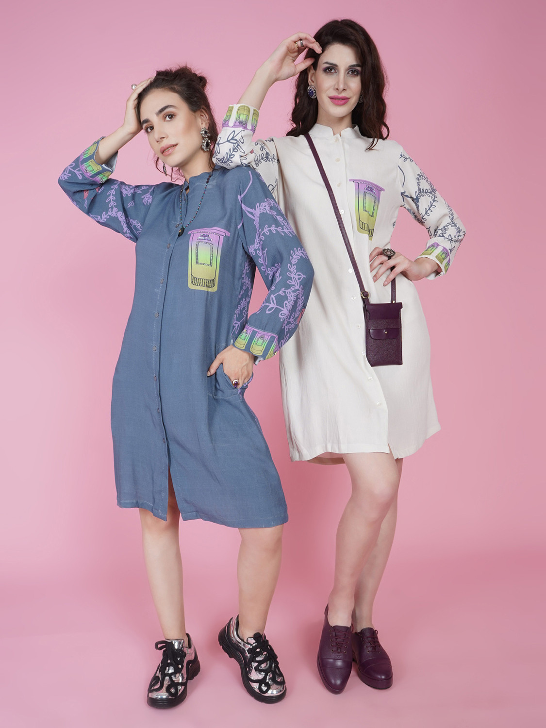 LDN Boyfriend Shirt - Post Box - Grey