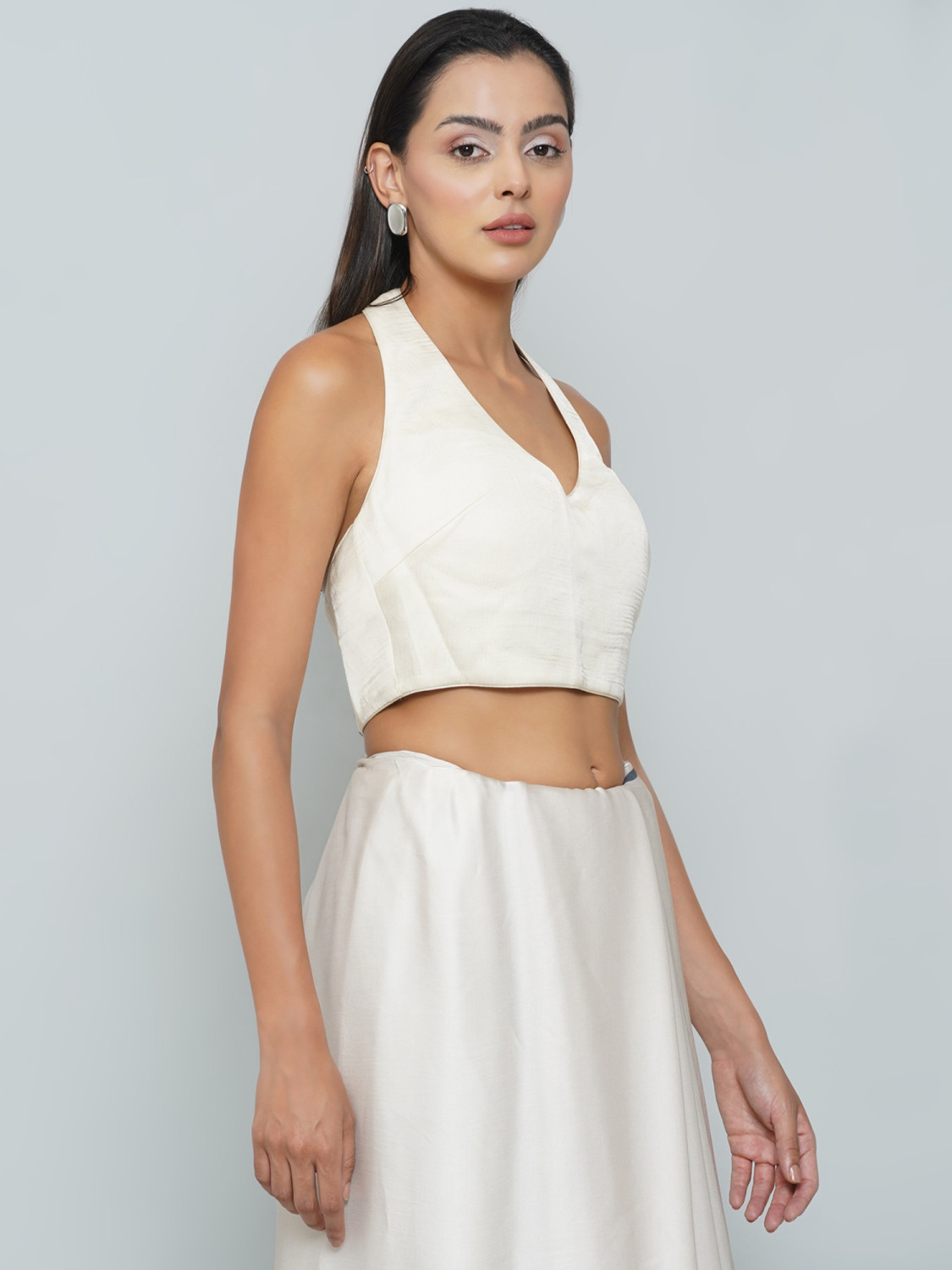 LDN Halter neck Blouse - Cream