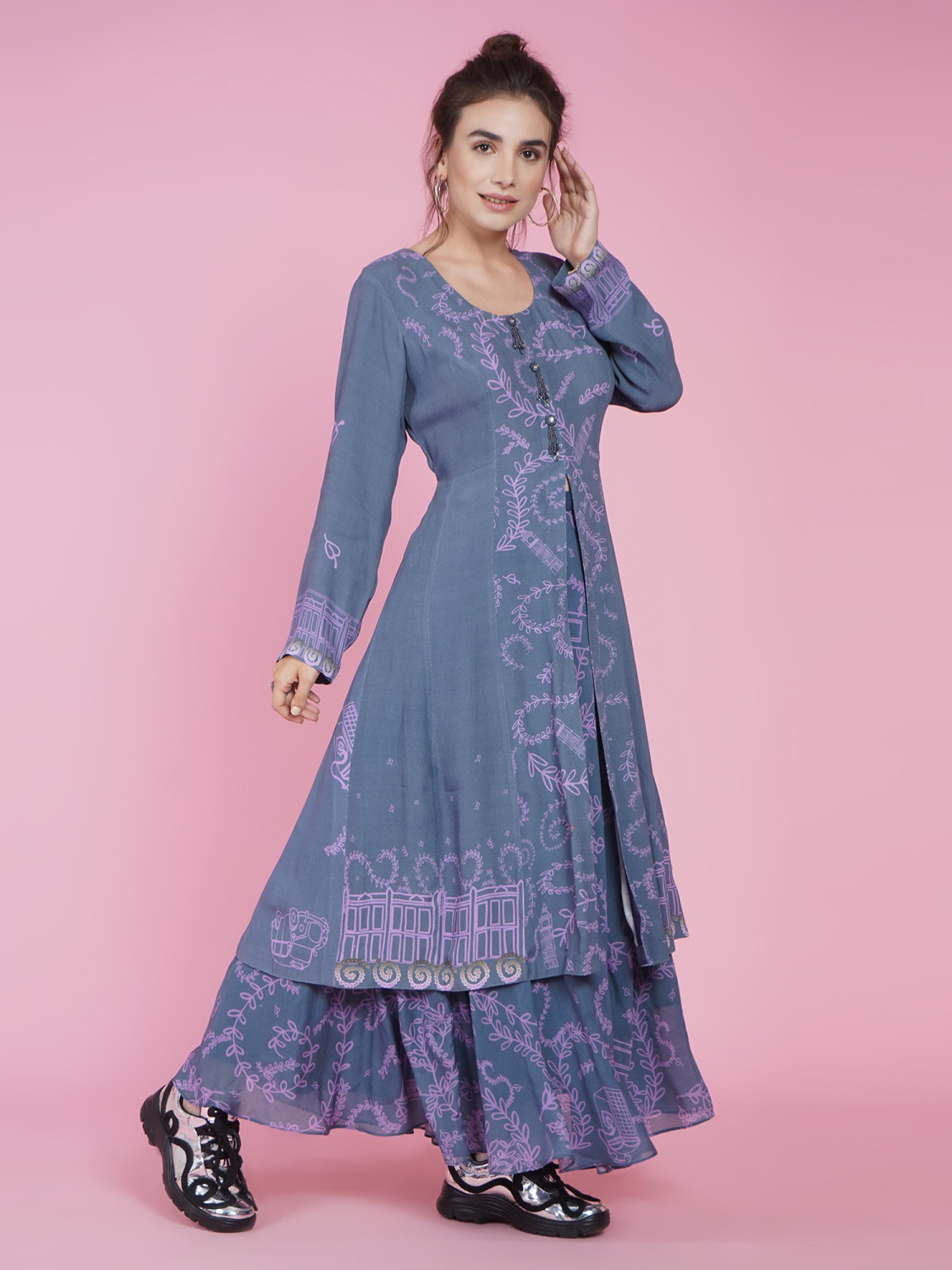 LDN Big Ben panel Jacket - Grey